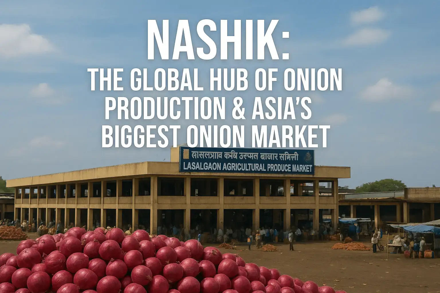 Nashik onion market trading floor